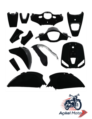 KAPORTA SET [ BOYALI AKSAM ] [SİYAH] WING 50 #65761
